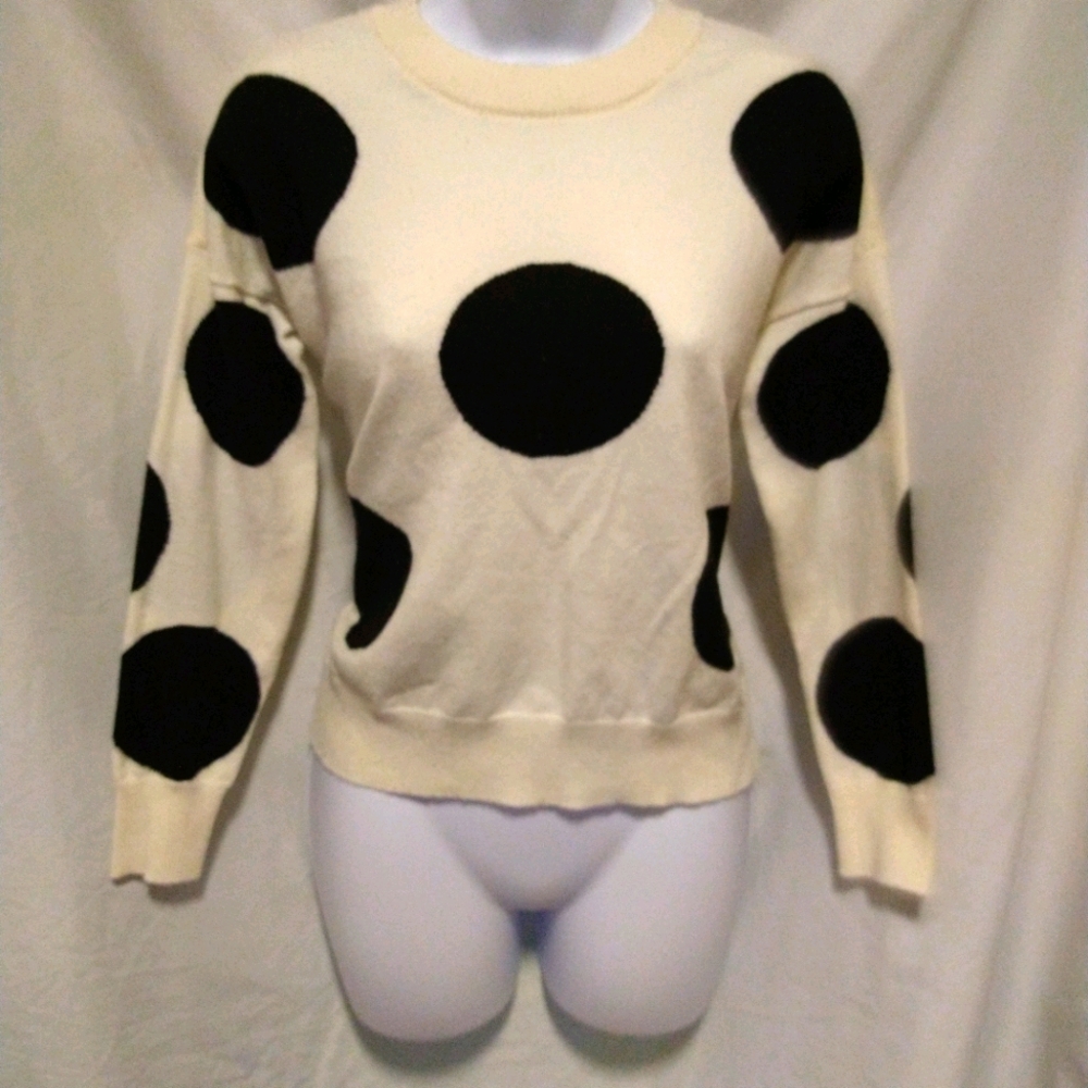 TTAHARI Polka dot super soft sweater pull over XS